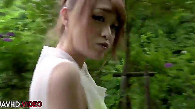 Mikuru Shiinas Hot Asian Blowjob Adventure Outdoors