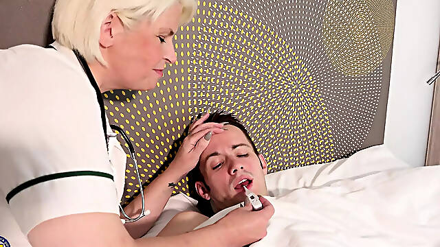 Mature Nurse Skyler loves to fix up horny toyboys