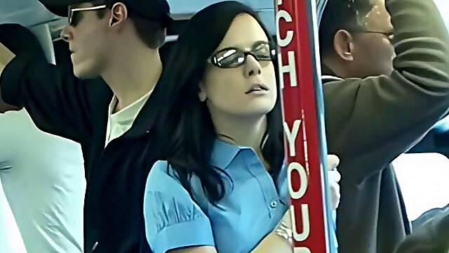 Brunette in the Bus