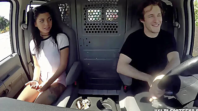 Gina Valentina In [sawyer] Gina On A Van