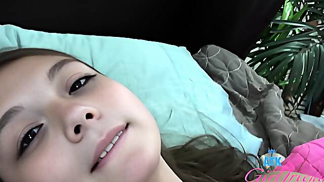 Super cute and shy babe Mira Monroe takes dick up booty POV - Anal GFE