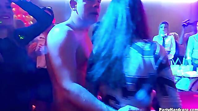 Orgy in the night club was a real blast for everyone who happened to be there