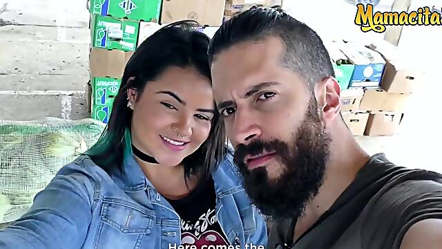 CARNEDELMERCADO - LARGE MELONS OBESE COLOMBIAN PLAYGIRL PICKED UP AND DRILLED FULL SCENE