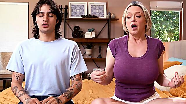 Big hooters grandma stepmom loves anal sex and stepson did too