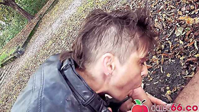 Ugly German MILF fucked by random stranger!
