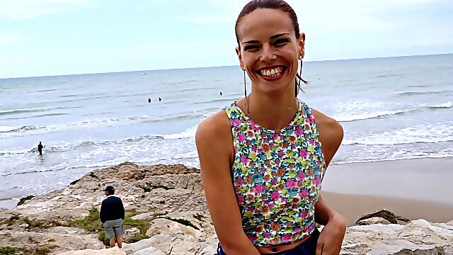 Redhead babe with natural tits & hot ass getting penetrated